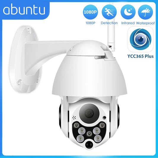 YCC365 Plus 1080P HD Outdoor WiFi PTZ Security Camera – Waterproof CCTV Surveillance with 4X Zoom & Smart Motion Tracking