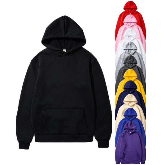 Solid Color Pocket Hoodie Sweatshirt - Unisex Casual Sports Pullover For Men And Women Multi Color Fashion Wear