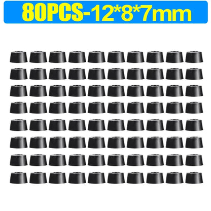 8/80pcs Rubber Furniture Pads - Non-Slip Floor Protectors & Chair Leg Bumper Gaskets for Tables and Cutting Boards