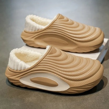 Unisex Winter Fluffy Slippers - Warm Cotton Indoor Home Shoes with Non Slip Sole