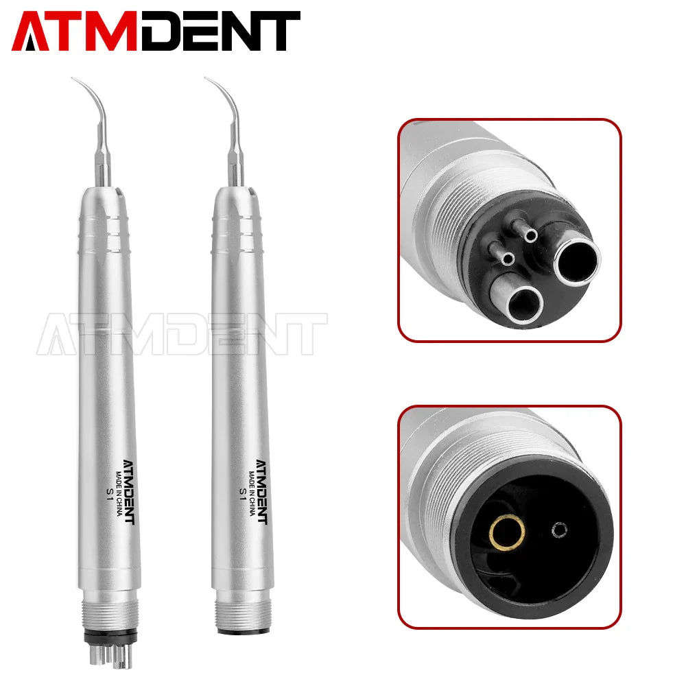 Dental Ultrasonic Air Scaler with 3 Tips – Tooth Calculus Remover & Cleaner Handpiece for Teeth Whitening, Dentist Lab Tool