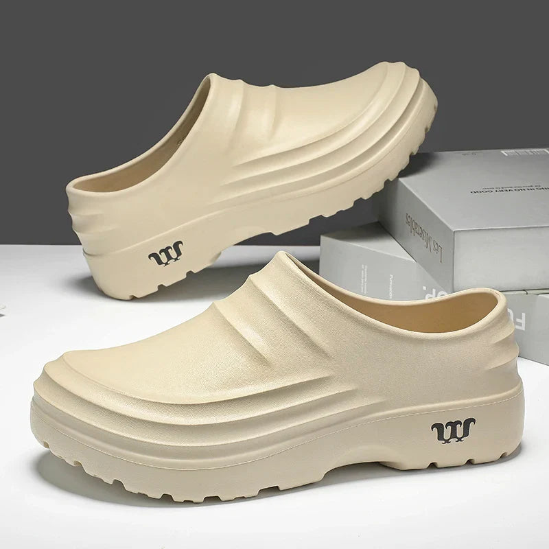 Summer Chef Shoes – Anti-Slip & Oil-Proof Work Slippers, Casual Trendy One-Step Fashion Sports Shoes