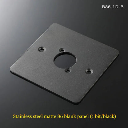 86 Panel Power Box Module - D Type 1/2/3/4 Hole Brushed Matte Blank Plate for XLR HDMI USB BNC VGA RJ45 Connections