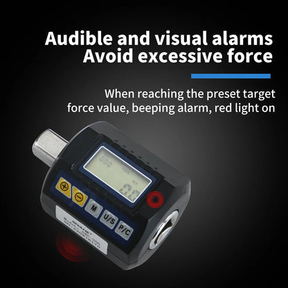 SHAHE Digital Torque Adapter 1/2" Drive with 3/8" & 1/4" Adapters - Electronic Torque Wrench for Car & Bike Repair