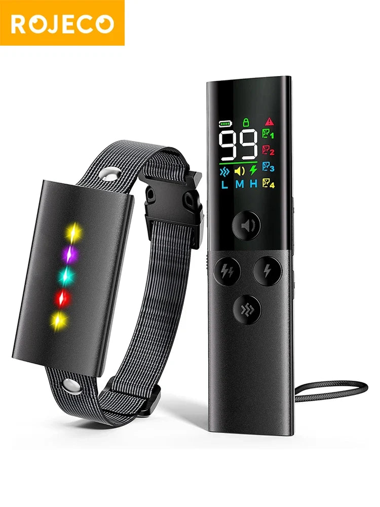 ROJECO Remote Dog Training Collar - 1600FT Waterproof IP67 Electric Bark Control Collar for Pet Training