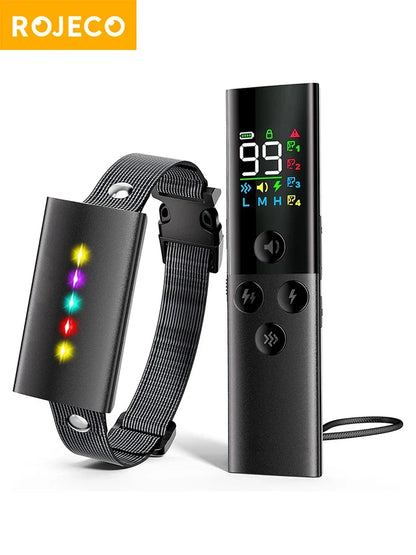 ROJECO Remote Dog Training Collar - 1600FT Waterproof IP67 Electric Bark Control Collar for Pet Training