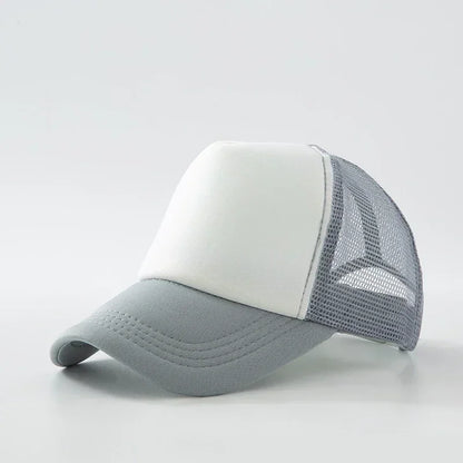 Custom Logo Trucker Hat - Adjustable Polyester Mesh Baseball Cap for Men & Women