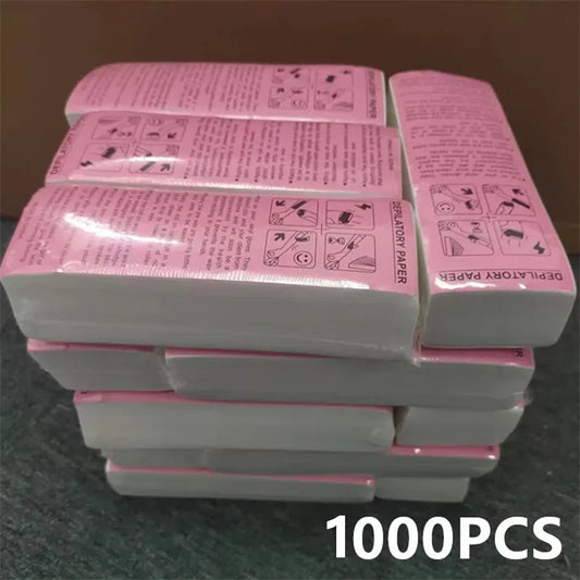 Nonwoven Hair Removal Wax Paper - 100/500/1000pcs Epilator Wax Strips for Body, Leg & Arm - High Quality