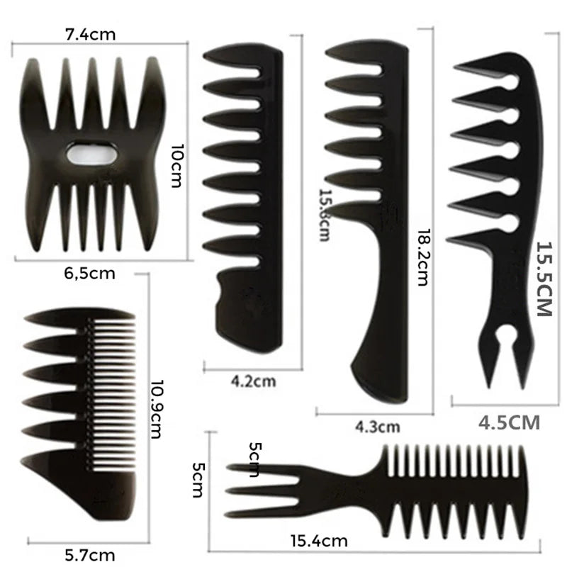 Men's Professional Wide Tooth Hair Comb & Brush – Barber-Grade Hair Styling Tool for Men