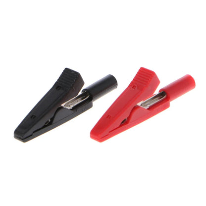 2Pcs Insulated Alligator Clips - 2mm Banana Female Adapter Test Leads for Multimeter and Battery Testing