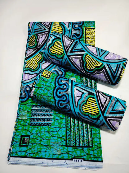 100% Cotton African Wax Print Fabric - High Quality Ankara Fabric 6 Yards
