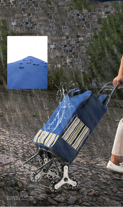 Lightweight Folding Grocery Shopping Trolley – Hand-Pull Cart for Household & Outdoor Travel