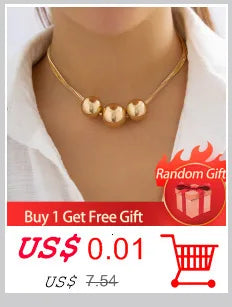 Exaggerated Chunky Metal Wire Choker Necklace – Gold Punk Collar, Wide Smooth Chain, Steampunk Jewelry for Women