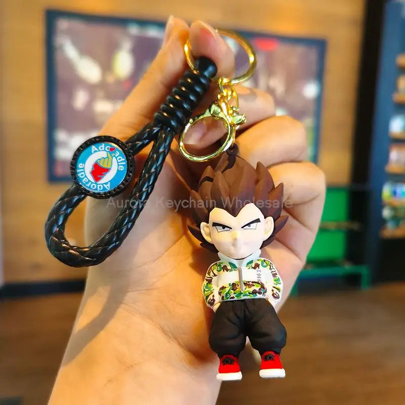 Kawaii Dragon Ball Z Keychain – Super Saiyan Goku, Bulma, Broly, Piccolo & Majin Buu Car Pendant Toy Gift