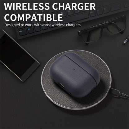 Leather Grain Case for AirPods Pro 2, AirPods 3 & 4 — Protective Cover for Apple Bluetooth Earphones