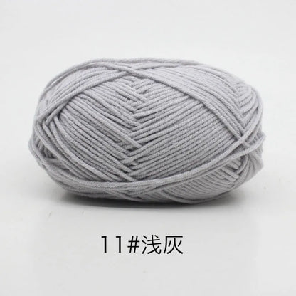 40-50g/Set 4ply Milk Cotton Knitting Yarn – Dyed Lanas for Crochet, Sweaters, Hats & Dolls, Affordable Craft Supplies