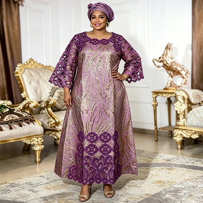 African Women's Traditional Dresses - Dashiki Ankara Bazin Gown Abaya Muslim Kaftan Maxi Long Dress 2026