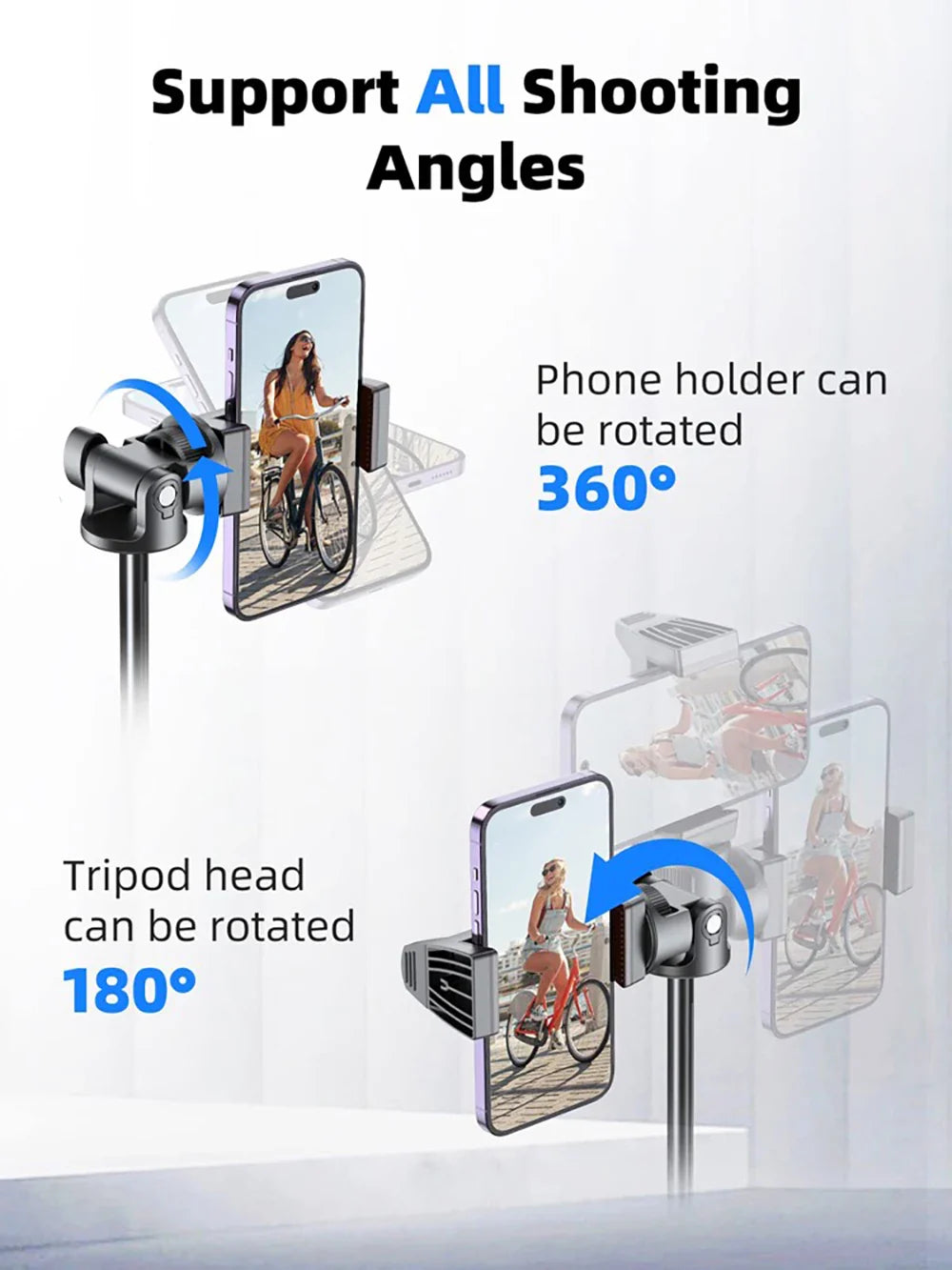 [Newest] Selfie Stick Tripod with Wireless Bluetooth Remote – For GoPro, Insta360, DJI Action Camera & Smartphones