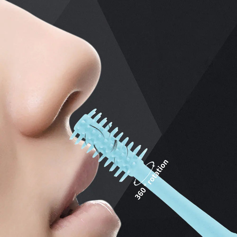 Portable Manual Nose Hair Trimmer - Waterproof Double Head Hair Remover with Storage Box for Men & Women