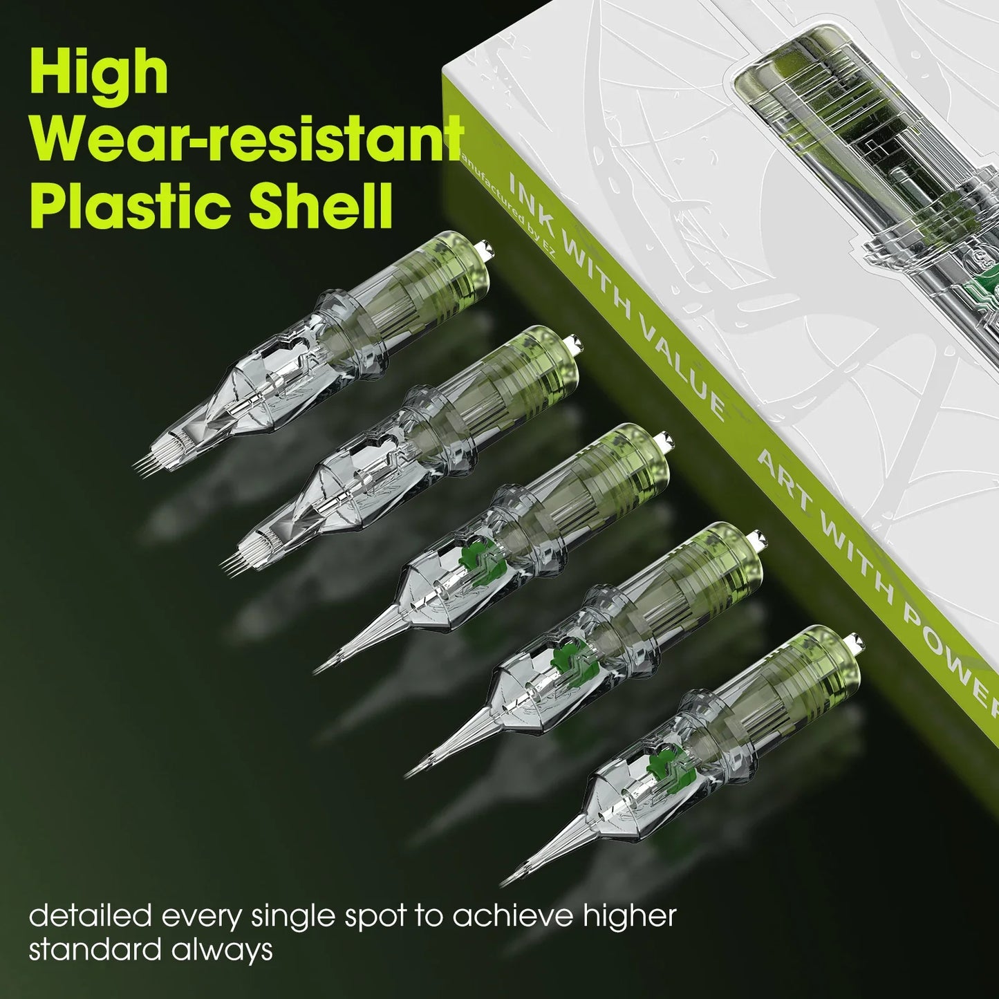 EZ Filter Venom Tattoo Needle Cartridges - Disposable Round Liner & Shader Needles