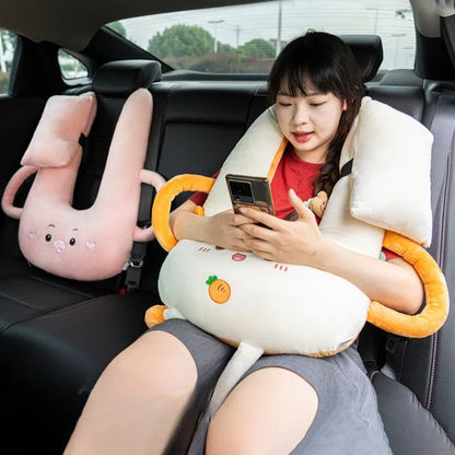 Children’s Car Neck Pillow – Comfortable Kawaii Headrest for Travel & Car Interior