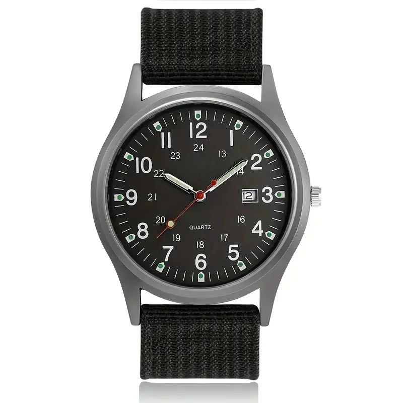 Luxury Men’s Quartz Watch - Waterproof Big Dial Wristwatch with Luminous Hands Fashion Design