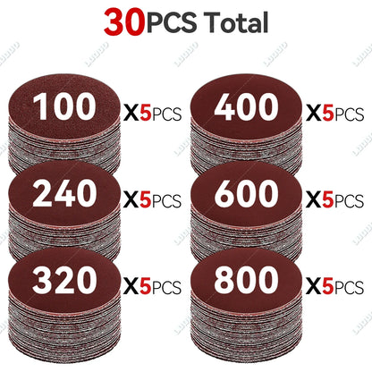 3–7 Inch Sandpaper & Polishing Sponge Set 100–5000 Grit – Car Headlight Restoration Buffing Discs for Waxing, Sanding & Polishing