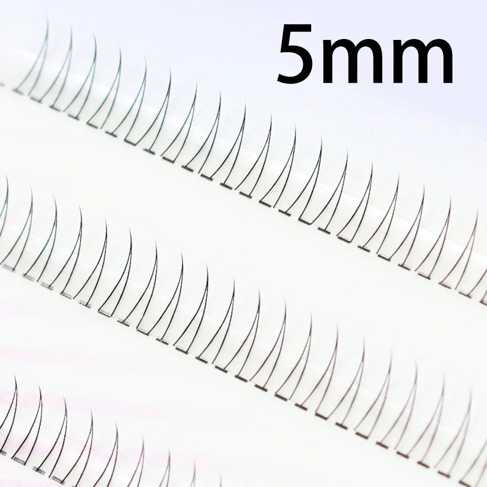 Korean J-Curl V-Shape Black Manga Under Eyelashes — Soft Natural Bottom Lash Clusters (Bunches)