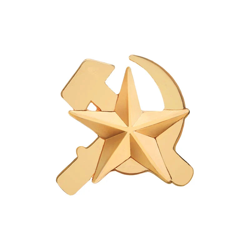 Raised Fist of Solidarity Enamel Pin – USSR Revolution Star Sickle & Hammer Brooch Badge for Bags, Jackets & Collectible Jewelry Gift
