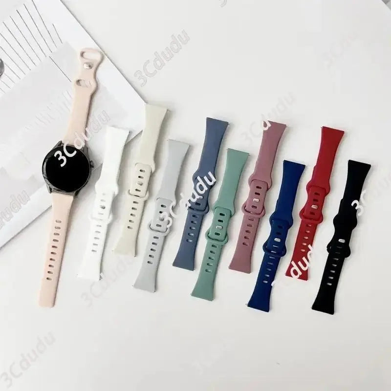 Slim Silicone Strap & Case - Soft Matte Protective Cover Bracelet for Redmi Watch 6/5/4 Active & 5 Lite