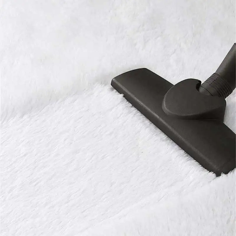 Furry Nordic Style Area Rug – Large Non-Slip Carpet for Living Room, Bedroom & Kids Room, Black/Gray/White Decor