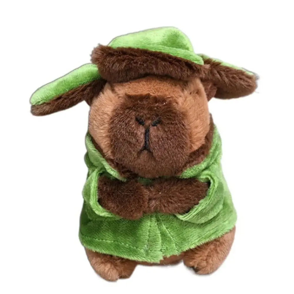 Plush Cocoa Cat Snapper Keychain – Cute Soft Doll Pendant, Exquisite Schoolbag Charm Accessory