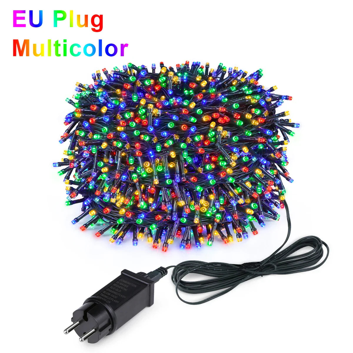2025 LED Christmas & New Year Fairy String Lights — White/Warm/RGB Waterproof Party & Wedding Decoration