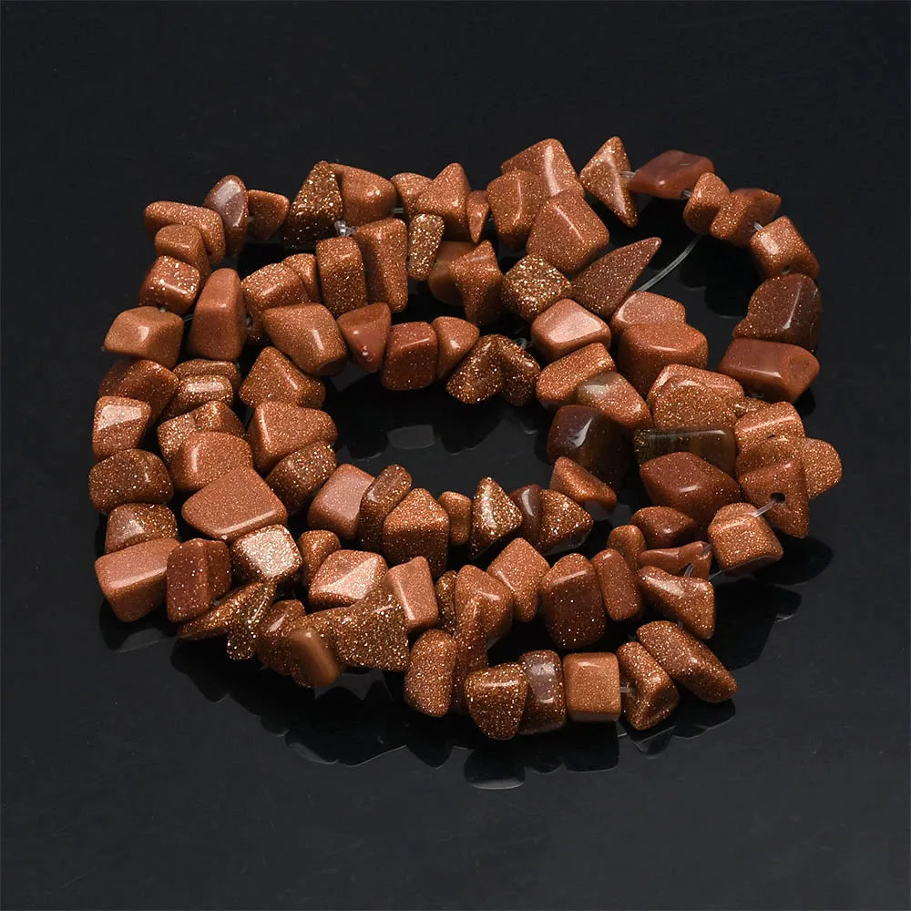 16 Inch Natural Stone Chip Beads - 5-8mm Irregular Crystal Agate Gravel Beads for DIY Bracelets & Jewelry Making