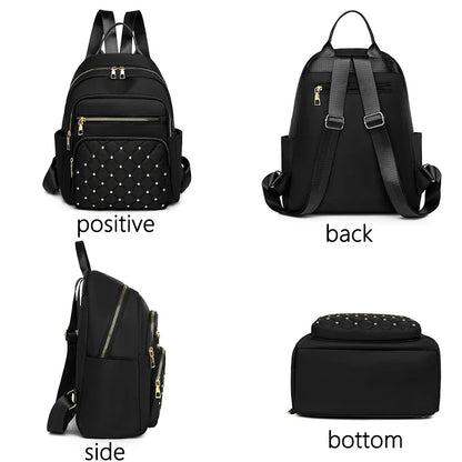 Luxury Designer Women's Oxford Rucksack - High-Quality Small Schoolbag, Youth Student Leisure Backpack, Travel Shoulder Bag