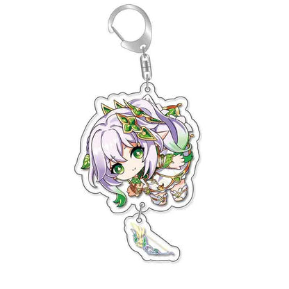 Genshin Impact Keychain – Acrylic Figure & Metal Holder Key Ring for Kids, Girls & Men