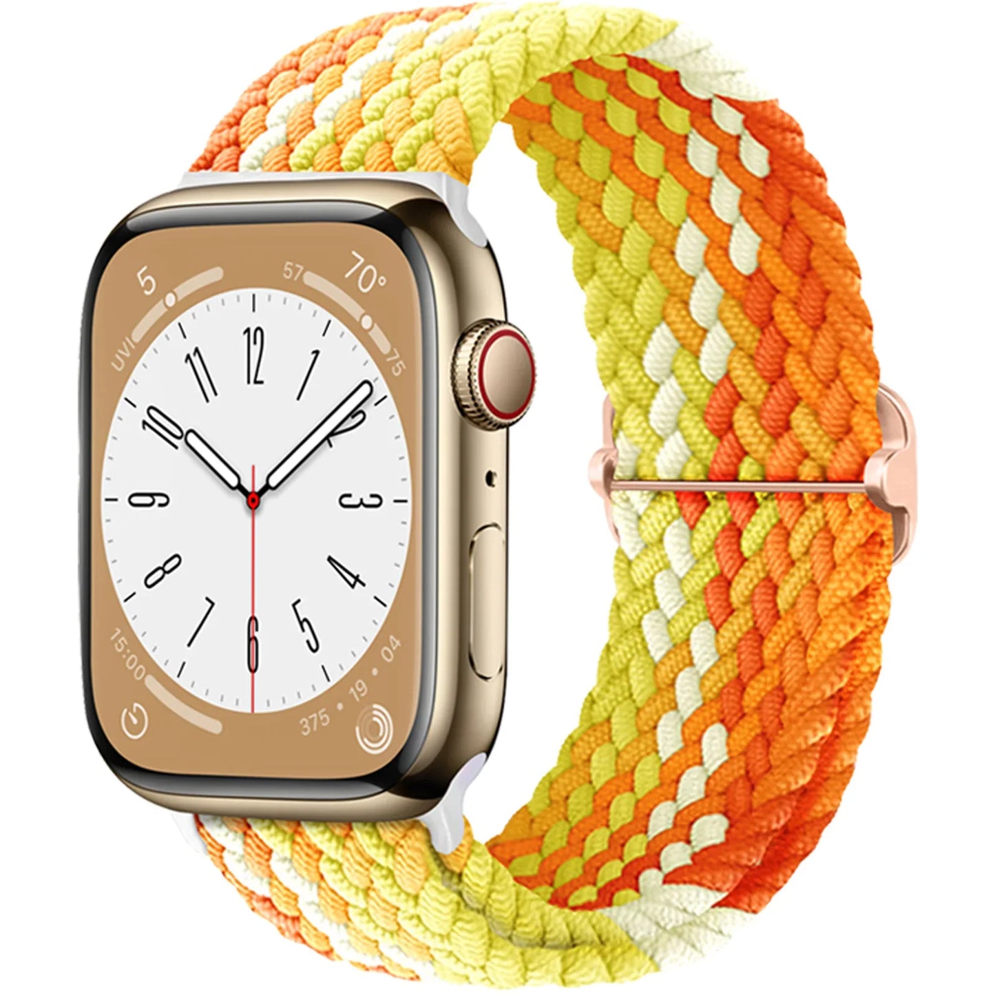 Braided Solo Loop Apple Watch Band – Adjustable Nylon Strap for iWatch Series SE, 4–8 & Ultra (40mm–49mm) Bracelet Wristband