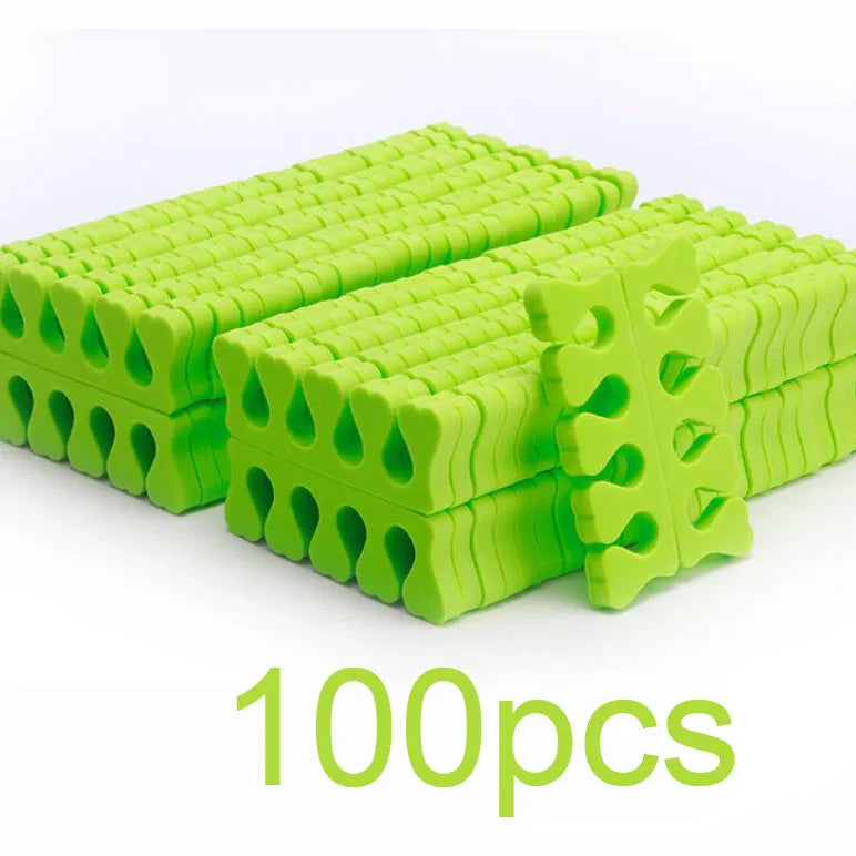 50 Pairs Soft Toe Separators – Flexible Heart Shape Nail Art & Pedicure Tools for Manicure Practice & Foot Care Support