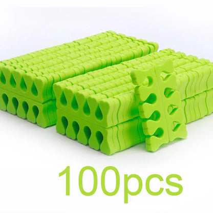 50 Pairs Soft Toe Separators – Flexible Heart Shape Nail Art & Pedicure Tools for Manicure Practice & Foot Care Support