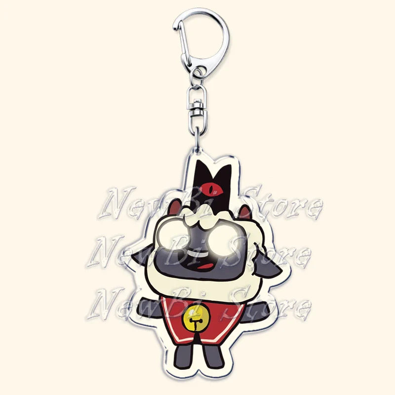 Funny Dark Video Game Sheep Keychain – Cute Lamb & Goat Bag Accessory Gamer Gift
