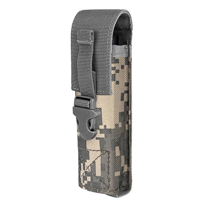 Tactical Flashlight Pouch - MOLLE Torch Holster EDC Carry Case for Camping & Hunting Gear