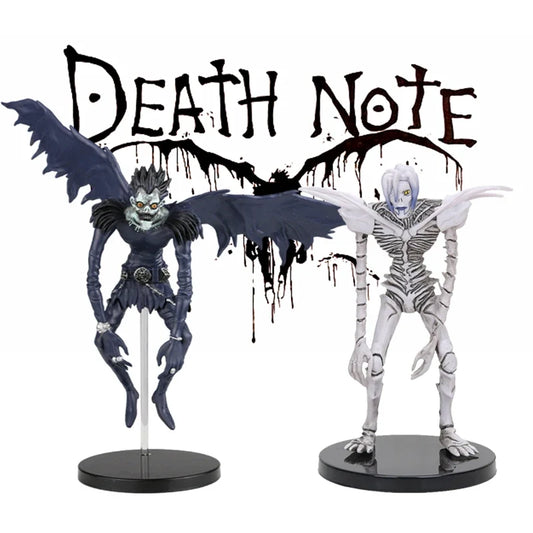 Death Note Ryuk & Rem Figure - 18CM PVC Anime Collectible Model Toy for Desktop Decoration & Halloween Gift