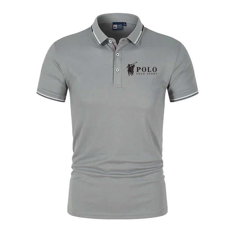 Men's Premium Quick Dry Polo Shirt - Breathable Summer Casual Business Short Sleeve Polo