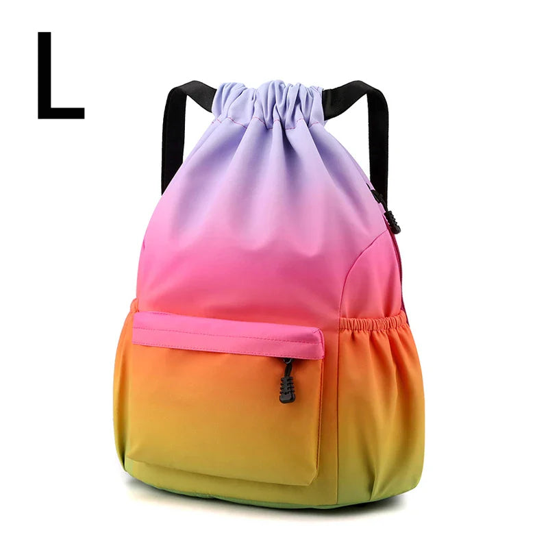 Bundle Pocket Waterproof Nylon Backpack — Portable Sports Bag for Outdoor, Camping, Swimming, Fitness, and School Use