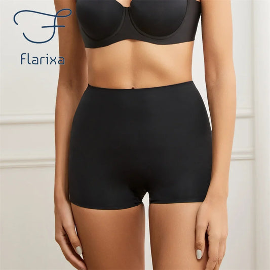 Flarixa Seamless Women’s Boxer Briefs - High Waist Anti-Chafing Boyshort Panties for Comfortable Everyday Wear