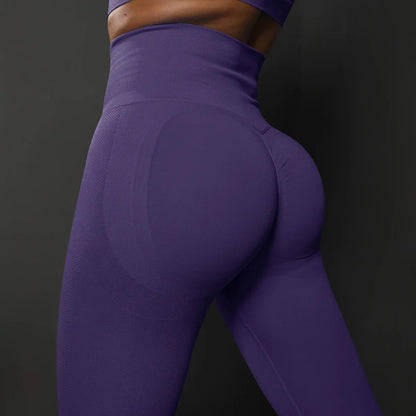 High Waist Women’s Yoga Leggings – Seamless Push-Up Fitness, Running & Gym Pants with Hip Lift and High Elasticity