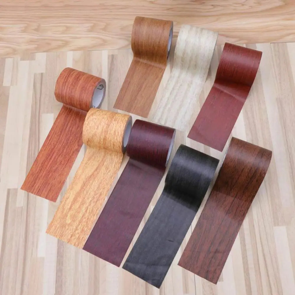 Wood Grain Repair Adhesive Tape - 5.7cm/8cm Floor Furniture Renovation Sticker for Skirting Lines Home Decor