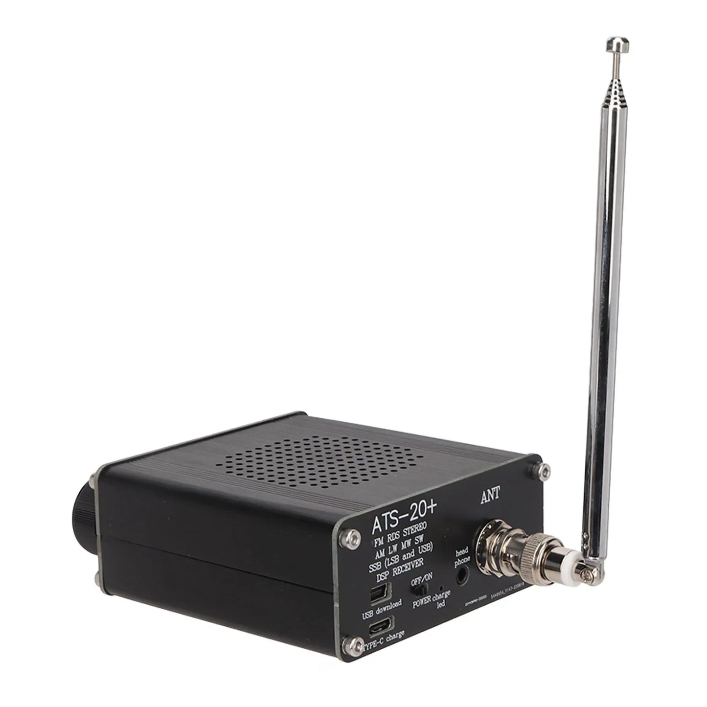 Portable ATS 20+ World Band Digital Radio Receiver – Easy to Read, Lightweight, Professional for Home & Outdoor Camping