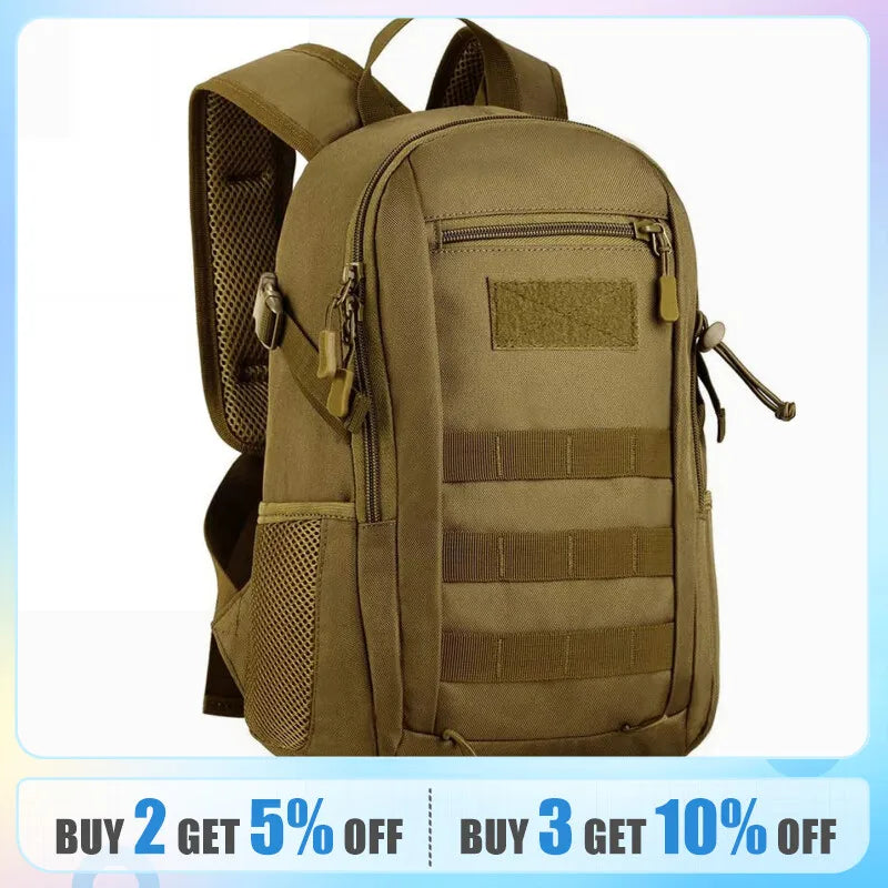 15L Waterproof Military Tactical Backpack | Outdoor Sport Camping Rucksack | Trekking, Fishing, Hunting Bag
