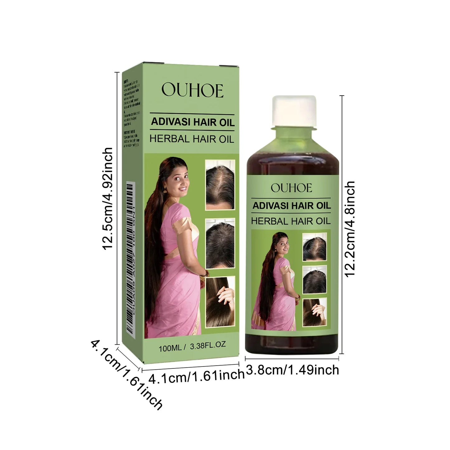 Herbal Hair Growth Oil 100ml - Rosemary Scalp Care Oil for Hydration & Hair Repair